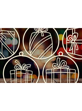 Σετ των 2 Intra απο ξύλο plywood  Χρώμα wenge 3mm-4mm πάχος - Πακέτο Cricut Χριστουγεννιάτικη διακόσμηση Δίασταση 4x4 cm INTRAFABR-114688001