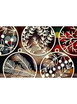Σετ των 2 Intra απο ξύλο plywood  Χρώμα wenge 3mm-4mm πάχος - Πακέτο Cricut Χριστουγεννιάτικη διακόσμηση Δίασταση 4x4 cm INTRAFABR-114688028