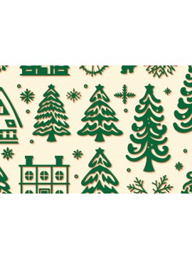 Σετ των 2 Intra απο ξύλο plywood  Χρώμα wenge 3mm-4mm πάχος - Πακέτο Cricut Christmas Element Δίασταση 4x4 cm INTRAFABR-7840484