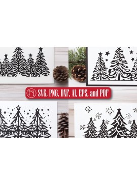Σετ των 2 Intra απο ξύλο plywood  Χρώμα wenge 3mm-4mm πάχος - Cricut Χριστουγεννιάτικο Στολίδι Πακέτο Δίασταση 6x6 cm INTRAFABR-26350622