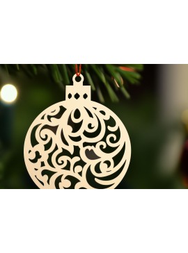 Σετ των 2 Intra απο ξύλο plywood  Χρώμα wenge 3mm-4mm πάχος - Cricut Χριστουγεννιάτικο Στολίδι Cut Δίασταση 6x6 cm INTRAFABR-119028637