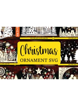 Σετ των 2 Intra απο ξύλο plywood  Χρώμα wenge 3mm-4mm πάχος - Cricut Χριστουγεννιάτικο Στολίδι Διακοσμητικό Σετ Δίασταση 4x4 cm INTRAFABR-30685972