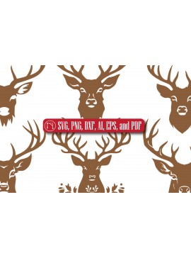 Σετ των 2 Intra απο ξύλο plywood  Χρώμα wenge 3mm-4mm πάχος - Cricut Christmas Reindeer Face Bundl Δίασταση 4x4 cm INTRAFABR-117928558