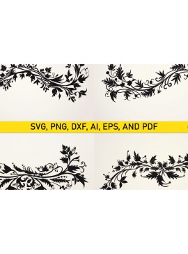 Σετ των 2 Intra απο ξύλο plywood  Χρώμα wenge 3mm-4mm πάχος - Cricut Christmas Trim Corners Σετ Δίασταση 4x4 cm INTRAFABR-7628491