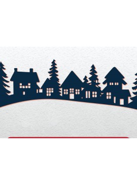 Σετ των 2 Intra απο ξύλο plywood  Χρώμα wenge 3mm-4mm πάχος - Cricut Christmas Village Cut Δίασταση 4x4 cm INTRAFABR-120536193