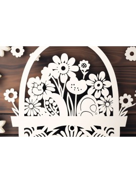 Σετ των 2 Intra απο ξύλο plywood  Χρώμα wenge 3mm-4mm πάχος - Cricut Πασχαλινό καλάθι Papercut Δίασταση 4x4 cm INTRAFABR-123187390
