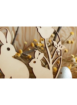 Σετ των 2 Intra απο ξύλο plywood  Χρώμα wenge 3mm-4mm πάχος - Cricut Πασχαλινό Δίασταση 4x4 cm INTRAFABR-111860649