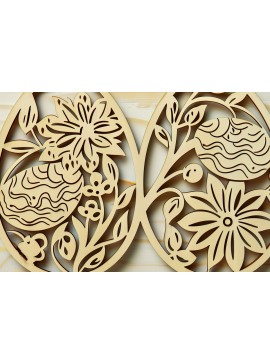 Σετ των 2 Intra απο ξύλο plywood  Χρώμα wenge 3mm-4mm πάχος - Cricut Πασχαλινό Δίασταση 4x4 cm INTRAFABR-112747713