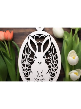 Σετ των 2 Intra απο ξύλο plywood  Χρώμα wenge 3mm-4mm πάχος - Cricut Πασχαλινό Δίασταση 4x4 cm INTRAFABR-113392953