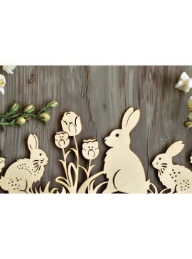 Σετ των 2 Intra απο ξύλο plywood  Χρώμα wenge 3mm-4mm πάχος - Cricut Πασχαλινό Χαρτί Κοπή Δίασταση 4x4 cm INTRAFABR-114355002