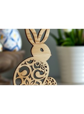 Σετ των 2 Intra απο ξύλο plywood  Χρώμα wenge 3mm-4mm πάχος - Cricut Πασχαλινό Δίασταση 4x4 cm INTRAFABR-69841628