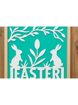 Σετ των 2 Intra απο ξύλο plywood  Χρώμα wenge 3mm-4mm πάχος - Cricut Πασχαλινή διακόσμηση τοίχου Cut Δίασταση 4x4 cm INTRAFABR-69532609