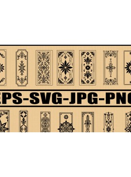 Intra απο ξύλο plywood  Χρώμα wenge 3mm-4mm πάχος - Πακέτο Cricut Floral Frame Δίασταση 20x25 cm INTRAFABR-112295309