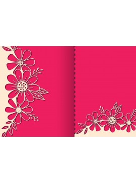 Σετ των 2 Intra απο ξύλο plywood  Χρώμα wenge 3mm-4mm πάχος - Πακέτο κάρτας γάμου Cricut Floral Δίασταση 20x20 cm INTRAFABR-122655178