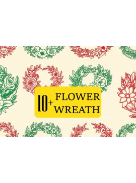 Σετ των 2 Intra απο ξύλο plywood  Χρώμα wenge 3mm-4mm πάχος - Πακέτο Cricut Floral Δίασταση 4x4 cm INTRAFABR-92072495