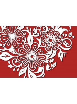 Σετ των 2 Intra απο ξύλο plywood  Χρώμα wenge 3mm-4mm πάχος - Cricut Flower Heart Cut Δίασταση 4x4 cm INTRAFABR-119346094