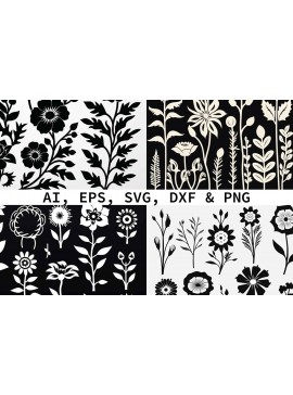 Σετ των 2 Intra απο ξύλο plywood  Χρώμα wenge 3mm-4mm πάχος - Cricut Flowers Paper Cut Bundle Δίασταση 10x15 cm INTRAFABR-113838938