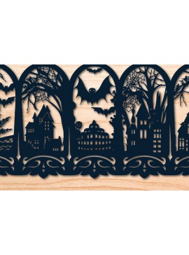 Intra απο ξύλο plywood  Χρώμα wenge 3mm-4mm πάχος - Πακέτο Cricut Halloween Decor Δίασταση 40x50 cm INTRAFABR-4426169