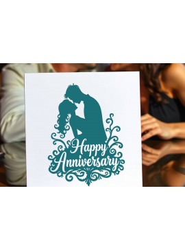 Σετ των 2 Intra απο ξύλο plywood  Χρώμα wenge 3mm-4mm πάχος - Cricut Happy Anniversary Card Δίασταση 20x20 cm INTRAFABR-109192876