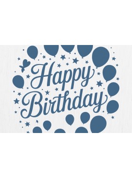 Σετ των 2 Intra απο ξύλο plywood  Χρώμα wenge 3mm-4mm πάχος - Cricut Happy Birthday Card Design 10 Δίασταση 20x20 cm INTRAFABR-119620264
