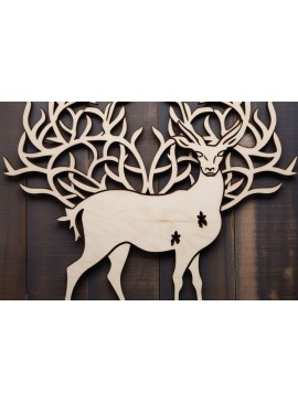 Intra απο ξύλο plywood  Χρώμα wenge 3mm-4mm πάχος - Cricut Deer Decor Δίασταση 30x20 cm INTRAFABR-83082926