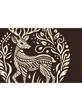 Intra απο ξύλο plywood  Χρώμα wenge 3mm-4mm πάχος - Cricut Panno Deer Δίασταση 40x50 cm INTRAFABR-112283976