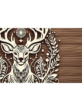 Intra απο ξύλο plywood  Χρώμα wenge 3mm-4mm πάχος - Cricut Panno Deer Δίασταση 40x50 cm INTRAFABR-112284037