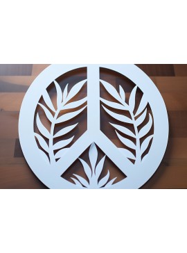 Σετ των 2 Intra απο ξύλο plywood  Χρώμα wenge 3mm-4mm πάχος - Cricut Πινακίδα ειρήνης με Δίασταση 20x20 cm INTRAFABR-115280560