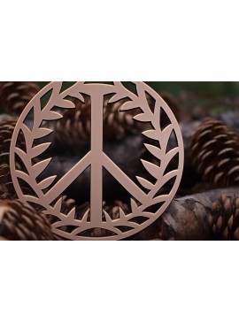 Σετ των 2 Intra απο ξύλο plywood  Χρώμα wenge 3mm-4mm πάχος - Cricut Πινακίδα ειρήνης με Δίασταση 20x20 cm INTRAFABR-115279866