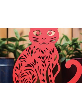 Σετ των 2 Intra απο ξύλο plywood  Χρώμα wenge 3mm-4mm πάχος - Cricut Valentine Cat Δίασταση 4x4 cm INTRAFABR-87699523