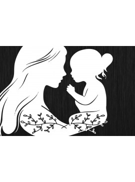 Σετ των 2 Intra απο ξύλο plywood  Χρώμα wenge 3mm-4mm πάχος - Cricut Cut για την Ημέρα της Μητέρας Δίασταση 20x20 cm INTRAFABR-101057160