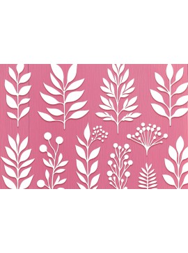 Intra απο ξύλο plywood  Χρώμα wenge 3mm-4mm πάχος - Cricut Natural Shapes Plant Cut File Δίασταση 40x50 cm INTRAFABR-61605282