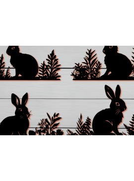 Σετ των 2 Intra απο ξύλο plywood  Χρώμα wenge 3mm-4mm πάχος - Πακέτο Cricut Paper Craft Rabbit Δίασταση 4x4 cm INTRAFABR-46568402