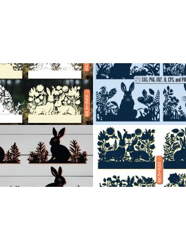 Σετ των 2 Intra απο ξύλο plywood  Χρώμα wenge 3mm-4mm πάχος - Πακέτο Cricut Paper Craft Rabbit Δίασταση 4x4 cm INTRAFABR-68886359