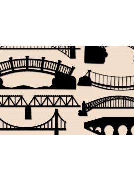 Intra απο ξύλο plywood  Χρώμα wenge 3mm-4mm πάχος - Πακέτο Cricut Paper Cut Bridge Δίασταση 30x20 cm INTRAFABR-50427905