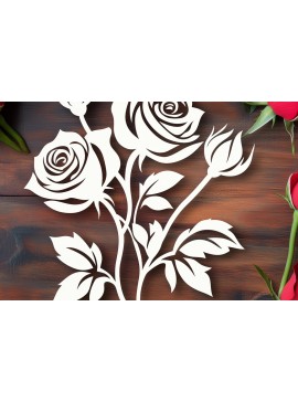 Intra απο ξύλο plywood  Χρώμα wenge 3mm-4mm πάχος - Cricut Rose Bouquet Cut File Δίασταση 40x50 cm INTRAFABR-118960928