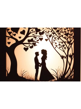 Σετ των 2 Intra απο ξύλο plywood  Χρώμα wenge 3mm-4mm πάχος - Πακέτο Cricut Valentine Decor Δίασταση 4x4 cm INTRAFABR-111386343