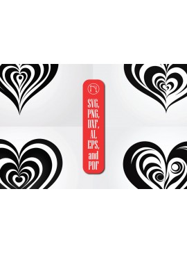 Σετ των 2 Intra απο ξύλο plywood  Χρώμα wenge 3mm-4mm πάχος - Πακέτο Cricut Valentine Heart Δίασταση 4x4 cm INTRAFABR-62667682