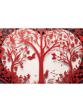 Σετ των 2 Intra απο ξύλο plywood  Χρώμα wenge 3mm-4mm πάχος - Cricut Valentine με λέιζερ Δίασταση 4x4 cm INTRAFABR-60315339