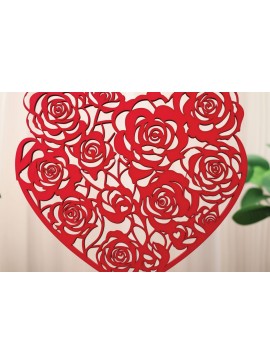 Σετ των 2 Intra απο ξύλο plywood  Χρώμα wenge 3mm-4mm πάχος - Cricut Valentine Rose Stand Δίασταση 4x4 cm INTRAFABR-42158766