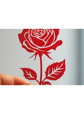 Σετ των 2 Intra απο ξύλο plywood  Χρώμα wenge 3mm-4mm πάχος - Cricut Valentine Rose Cut Δίασταση 4x4 cm INTRAFABR-80215590