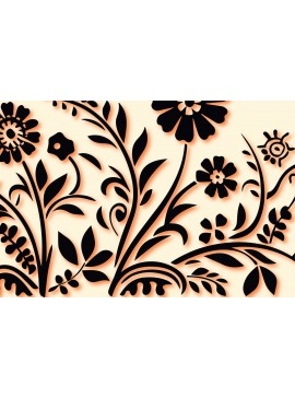 Σετ των 2 Intra απο ξύλο plywood  Χρώμα wenge 3mm-4mm πάχος - Πακέτο Cricut Wildflower Element Δίασταση 4x4 cm INTRAFABR-113396427