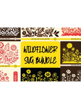 Σετ των 2 Intra απο ξύλο plywood  Χρώμα wenge 3mm-4mm πάχος - Πακέτο Cricut Wildflower Element Δίασταση 4x4 cm INTRAFABR-63882352