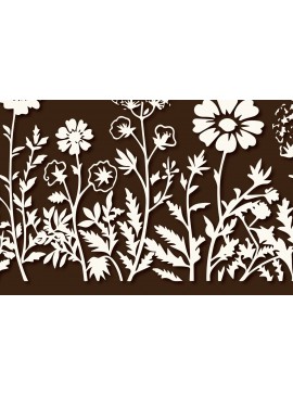 Σετ των 2 Intra απο ξύλο plywood  Χρώμα wenge 3mm-4mm πάχος - Πακέτο Cricut Wildflower Element Δίασταση 4x4 cm INTRAFABR-113396310