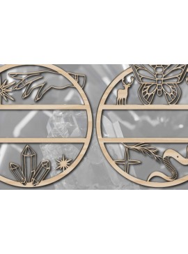 Intra απο ξύλο plywood  Χρώμα wenge 3mm-4mm πάχος - Πακέτο κοπής λέιζερ Sign Cristal Name Δίασταση 30x20 cm INTRAFABR-72731438