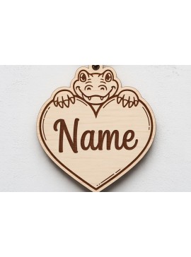 Σετ των 2 Intra απο ξύλο plywood  Χρώμα wenge 3mm-4mm πάχος - Κροκόδειλος Όνομα Μπρελόκ Δίασταση 4x4 cm INTRAFABR-113396498