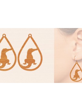 Σετ των 3 Intra απο ξύλο plywood  Χρώμα wenge 3mm-4mm πάχος - Σκουλαρίκια από κροκόδειλο ξύλο κοπής με λέιζερ Δίασταση 3x3 cm INTRAFABR-115693917