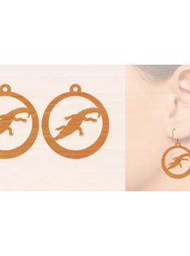 Σετ των 3 Intra απο ξύλο plywood  Χρώμα wenge 3mm-4mm πάχος - Σκουλαρίκια από κροκόδειλο ξύλο κοπής με λέιζερ Δίασταση 3x3 cm INTRAFABR-115694152