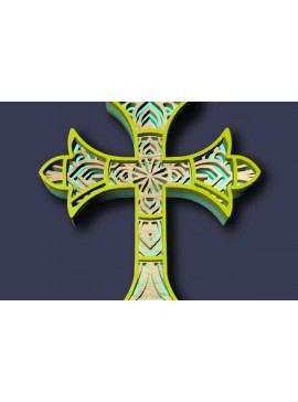 Intra απο ξύλο plywood  Χρώμα wenge 3mm-4mm πάχος - Σταυρός Δίασταση 30x20 cm INTRAFABR-115443129