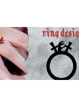 Σετ των 2 Intra απο ξύλο plywood  Χρώμα wenge 3mm-4mm πάχος - Σταυροί δαχτυλιδιών κοπής με λέιζερ Δίασταση 15x15 cm INTRAFABR-118062281